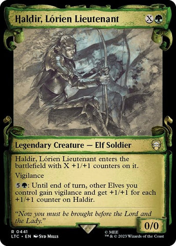 Haldir, Lorien Lieutenant (Showcase Scrolls) (Commander: The Lord of the Rings: Tales of Middle-earth) Near Mint Foil