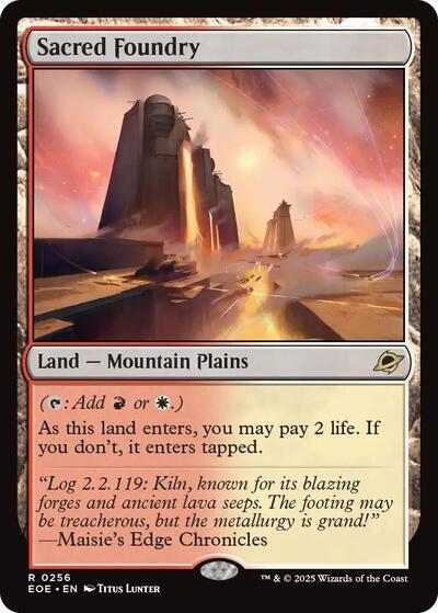Sacred Foundry (Edge of Eternities) Near Mint Foil