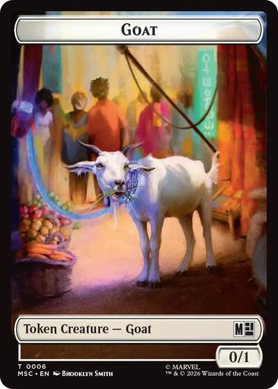 Goat / Construct Double-Sided Token (Commander: Marvel Super Heroes) Near Mint Foil