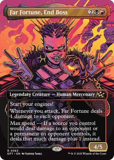 Far fortune, End Boss (Borderless) (Aetherdrift) Near Mint