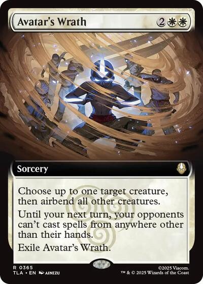 Avatar's Wrath (Extended Art) (Avatar: The Last Airbender) Near Mint Foil