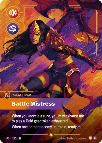 Sivir Battle Mistress (Overnumbered) (Spiritforged) Near Mint Foil