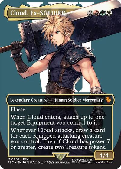 Cloud, Ex-SOLDIER (Borderless) (Commander: FINAL FANTASY) Near Mint