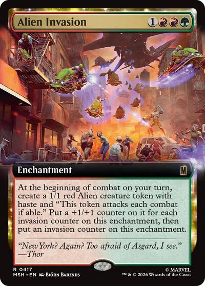 Alien Invasion (Extended Art) (Marvel Super Heroes) Near Mint Foil