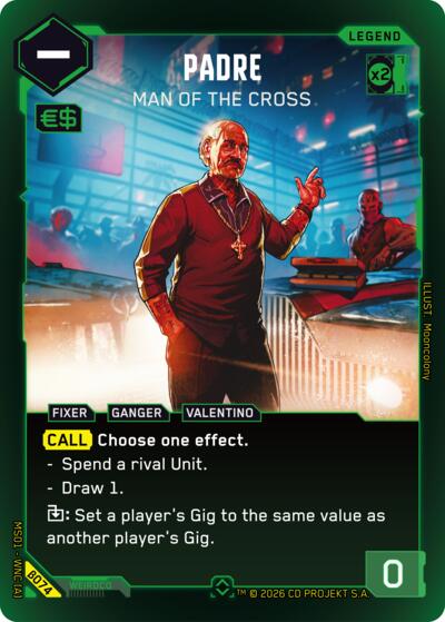 Padre Man of the Cross (Rare) (Welcome to Night City - Beta) Near Mint Foil