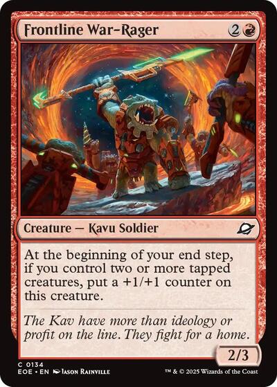 Frontline War-Rager (Edge of Eternities) Near Mint Foil