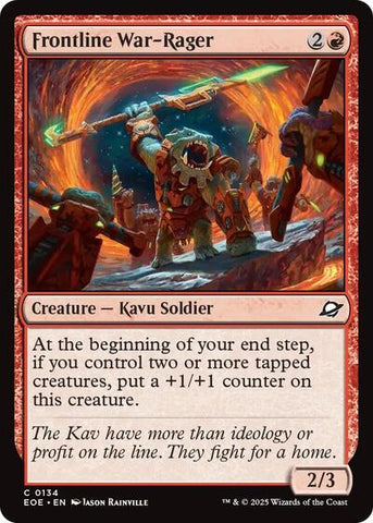 Frontline War-Rager (Edge of Eternities) Near Mint Foil