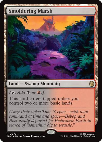 Smoldering Marsh (Commander: Teenage Mutant Ninja Turtles) Near Mint Foil