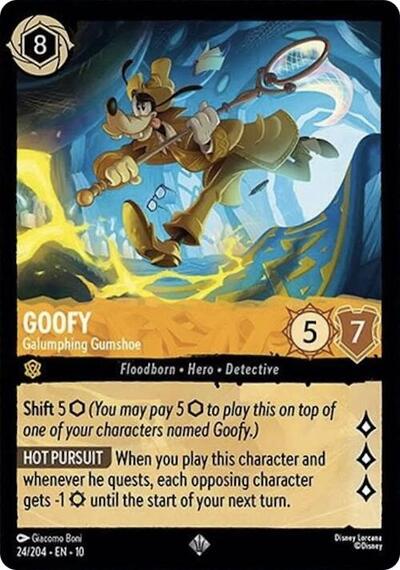 Goofy - Galumphing Gumshoe (Whispers in the Well) Near Mint Cold Foil