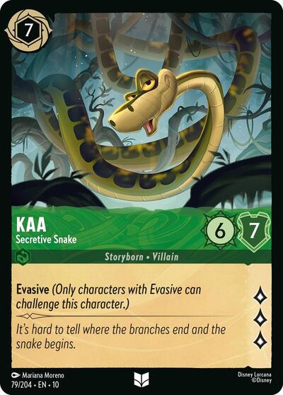 Kaa - Secretive Snake (Whispers in the Well) Near Mint Cold Foil