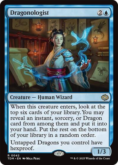 Dragonologist (Tarkir: Dragonstorm) Light Play Foil