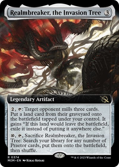 Realmbreaker, the Invasion Tree (Extended Art) (March of the Machine) Light Play Foil