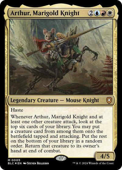 Arthur, Marigold Knight (Commander: Bloomburrow) Near Mint Foil