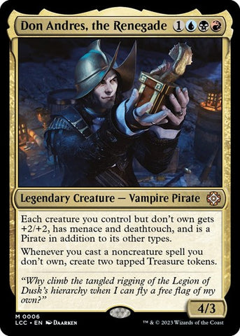 Don Andres, the Renegade (Commander: The Lost Caverns of Ixalan) Near Mint Foil