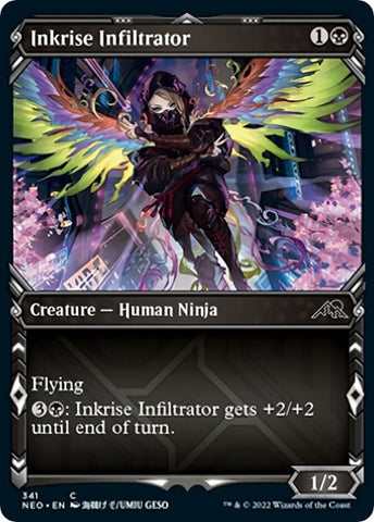 Inkrise Infiltrator (Showcase) (Kamigawa: Neon Dynasty) Near Mint Foil