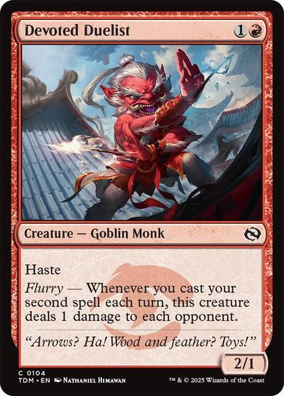 Devoted Duelist (Tarkir: Dragonstorm) Light Play Foil