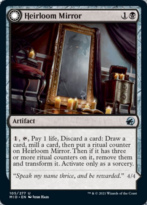 Heirloom Mirror / Inherited Fiend (Innistrad: Midnight Hunt) Near Mint Foil