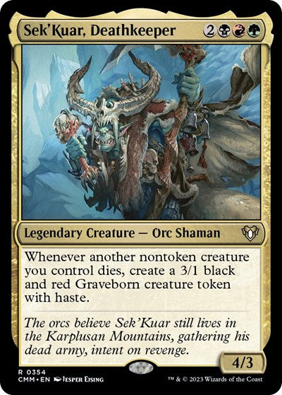 Sek'Kuar, Deathkeeper (Commander Masters) Near Mint