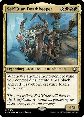 Sek'Kuar, Deathkeeper (Commander Masters) Near Mint