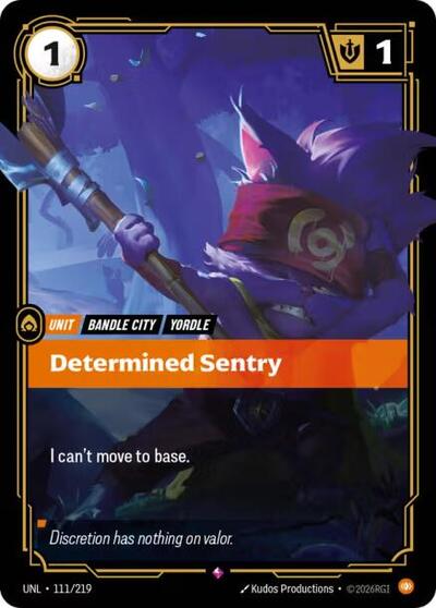 Determined Sentry (Unleashed) Near Mint Foil