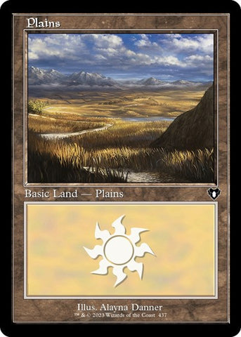 Plains (437) (Retro Frame) (Commander Masters) Near Mint Foil