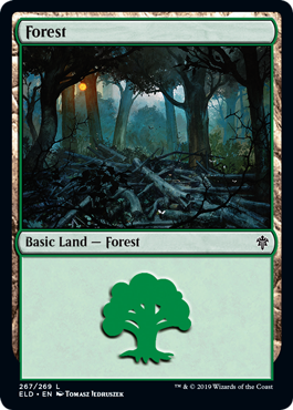 Forest (267) (Throne of Eldraine) Near Mint Foil