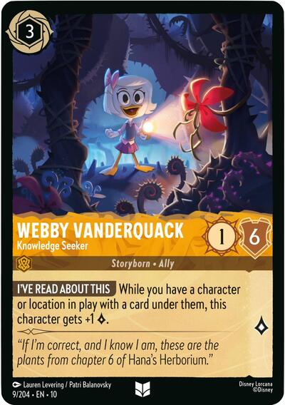 Webby Vanderquack - Knowledge Seeker (Whispers in the Well) Near Mint Cold Foil