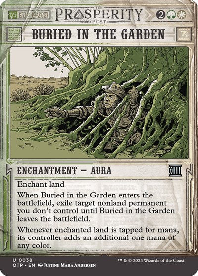 Buried in the Garden (Outlaws of Thunder Junction: Breaking News) Near Mint Foil
