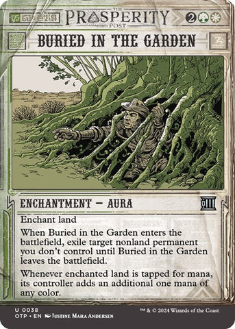 Buried in the Garden (Outlaws of Thunder Junction: Breaking News) Near Mint Foil
