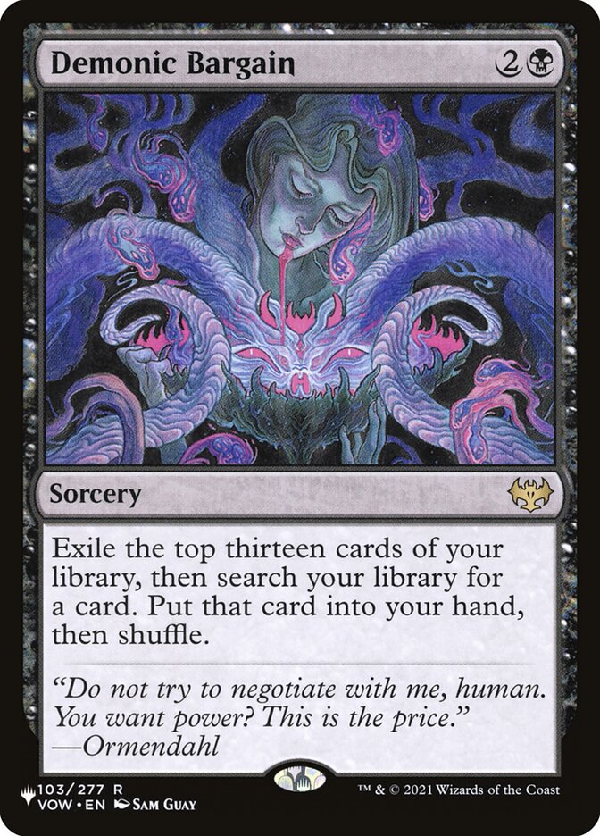Demonic Bargain (The List) Near Mint