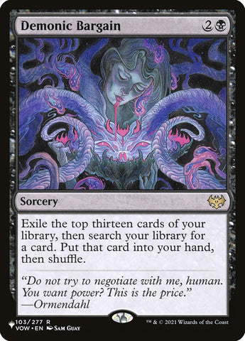 Demonic Bargain (The List) Near Mint