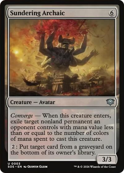 Sundering Archaic (Secrets of Strixhaven) Near Mint Foil