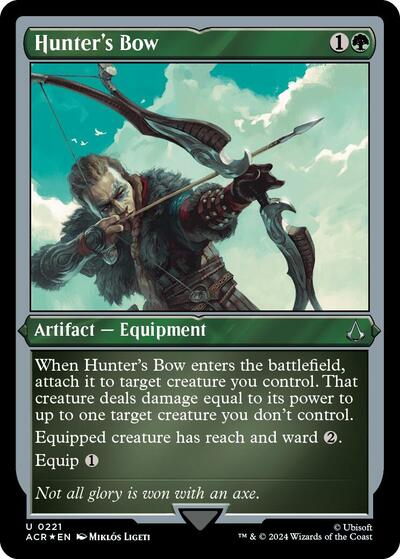 Hunter's Bow (Foil Etched) (Universes Beyond: Assassin's Creed) Near Mint Foil