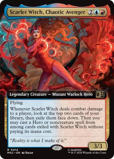 Scarlet Witch, Chaotic Avenger (Extended Art) (Commander: Marvel Super Heroes) Near Mint