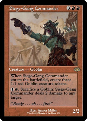 Siege-Gang Commander (Retro Frame) (Dominaria Remastered) Near Mint