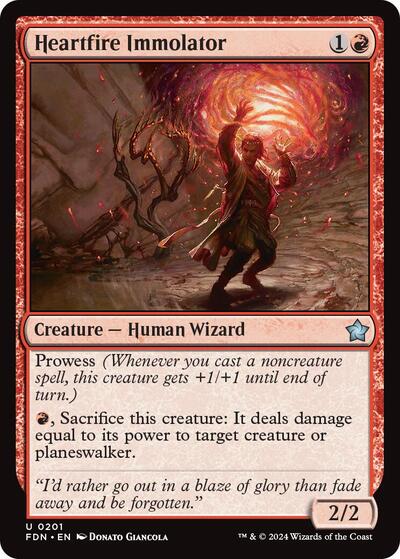 Heartfire Immolator (Foundations) Near Mint Foil