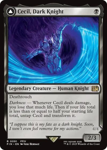 Cecil, Dark Knight / Cecil, Redeemed Paladin (Universes Beyond: FINAL FANTASY) Near Mint