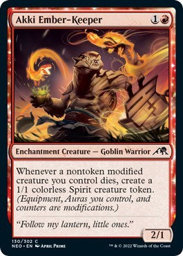 Akki Ember-Keeper (Kamigawa: Neon Dynasty) Near Mint