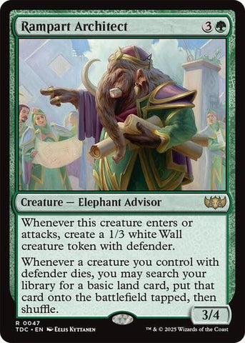 Rampart Architect (Commander: Tarkir: Dragonstorm) Near Mint