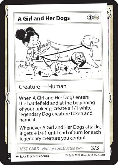 A Girl and Her Dogs (Mystery Booster 2 Playtest Cards) Near Mint