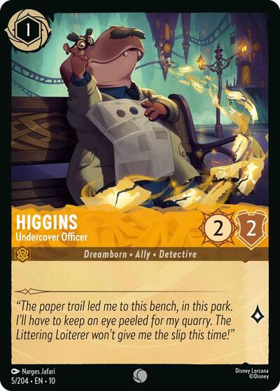 Higgins - Undercover Officer (Whispers in the Well) Near Mint Cold Foil