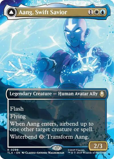 Aang, Swift Savior (0298) (Borderless) (Avatar: The Last Airbender) Near Mint Foil