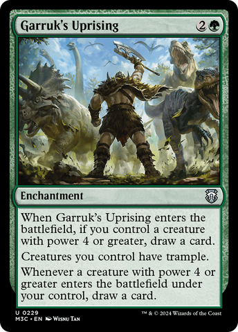 Garruk's Uprising (Ripple Foil) [Modern Horizons 3 Commander]