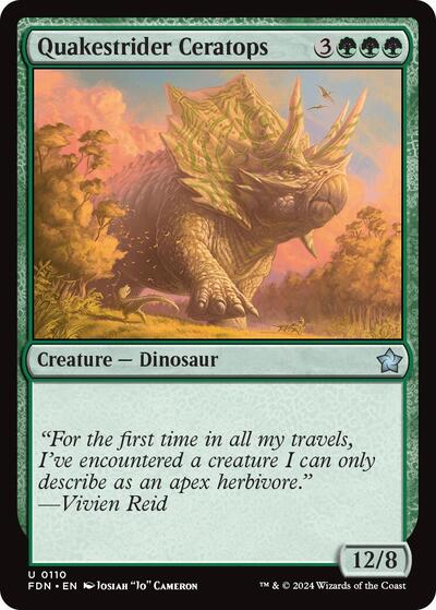 Quakestrider Ceratops (Foundations) Near Mint Foil