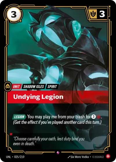 Undying Legion (Unleashed) Near Mint Foil