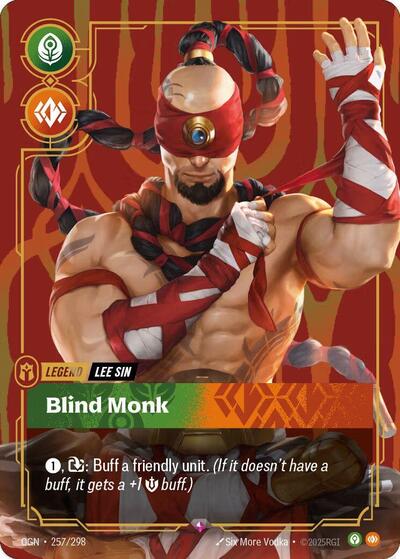 Lee Sin Blind Monk (Metal) (Riftbound Organized Play Promotional Cards) Near Mint Foil