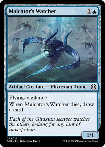 Malcator's Watcher (Phyrexia: All Will Be One) Near Mint Foil