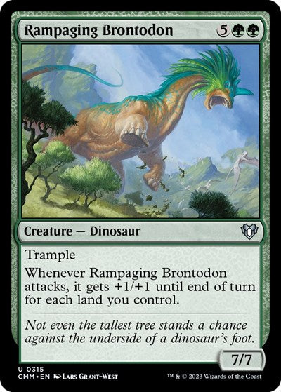 Rampaging Brontodon (Commander Masters) Near Mint Foil