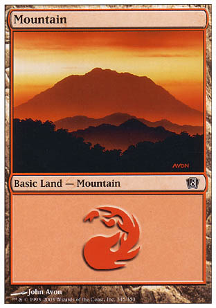 Mountain (345) (8th Edition) Near Mint