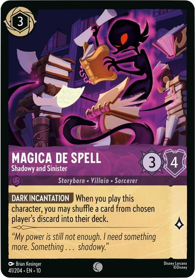 Magica De Spell - Shadowy and Sinister (Whispers in the Well) Near Mint Cold Foil